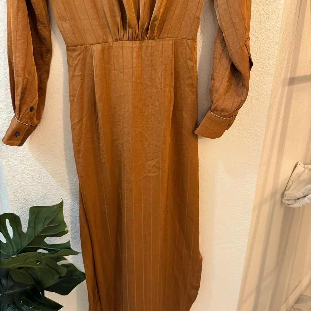Heartloom Tan Long Sleeve Dress